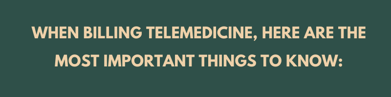 Billing Telemedicines