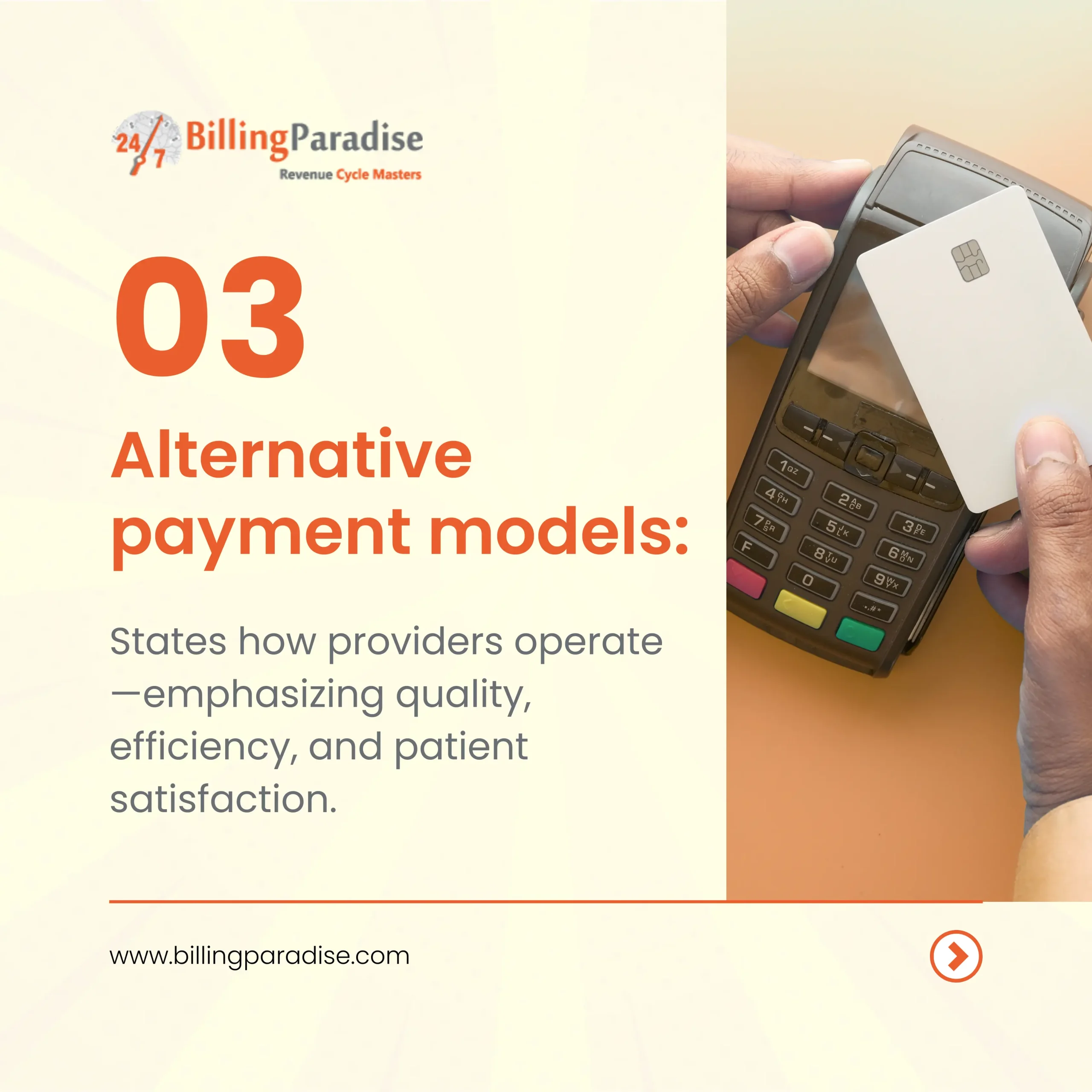 Alternate payment models