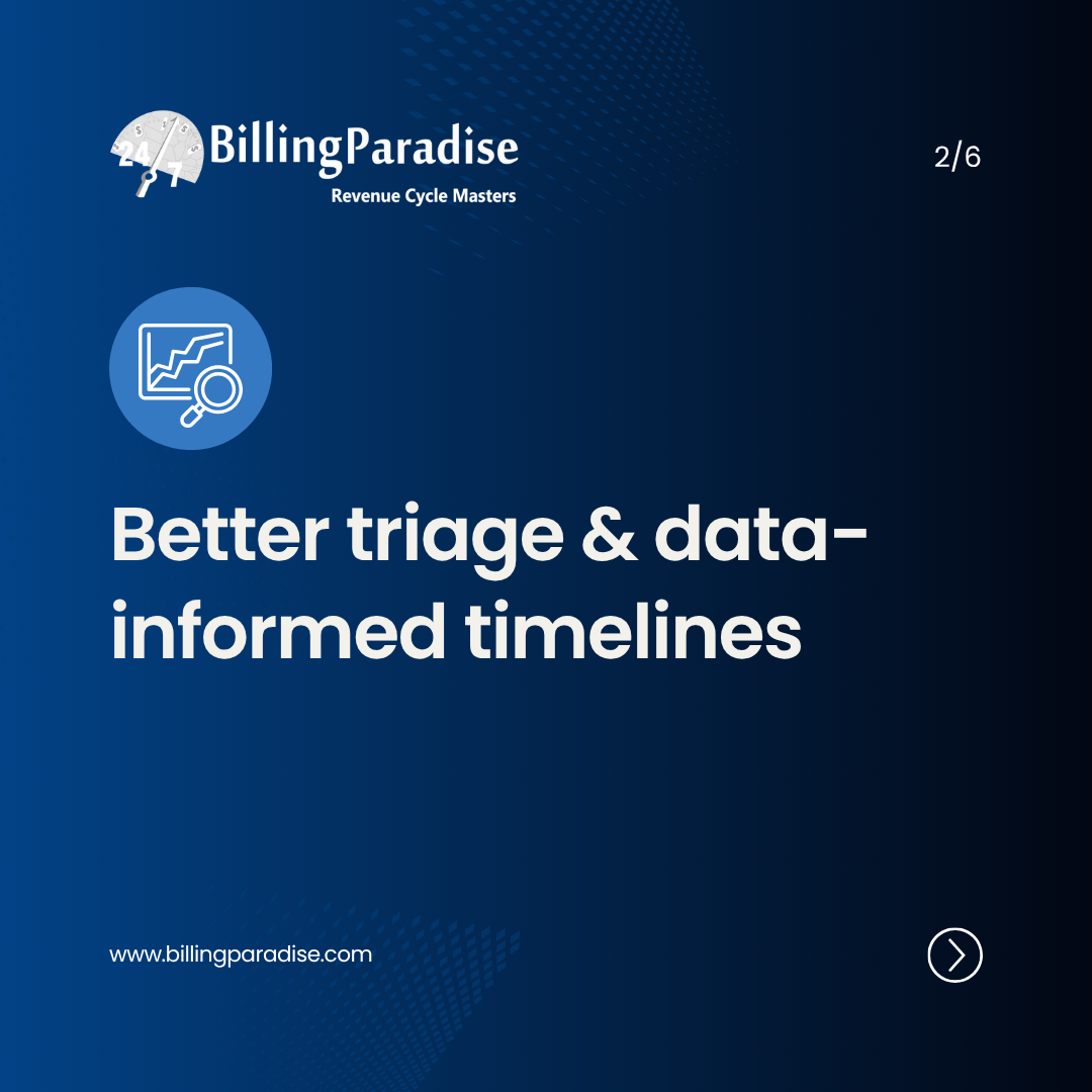 Better triage & data-informed timelines
