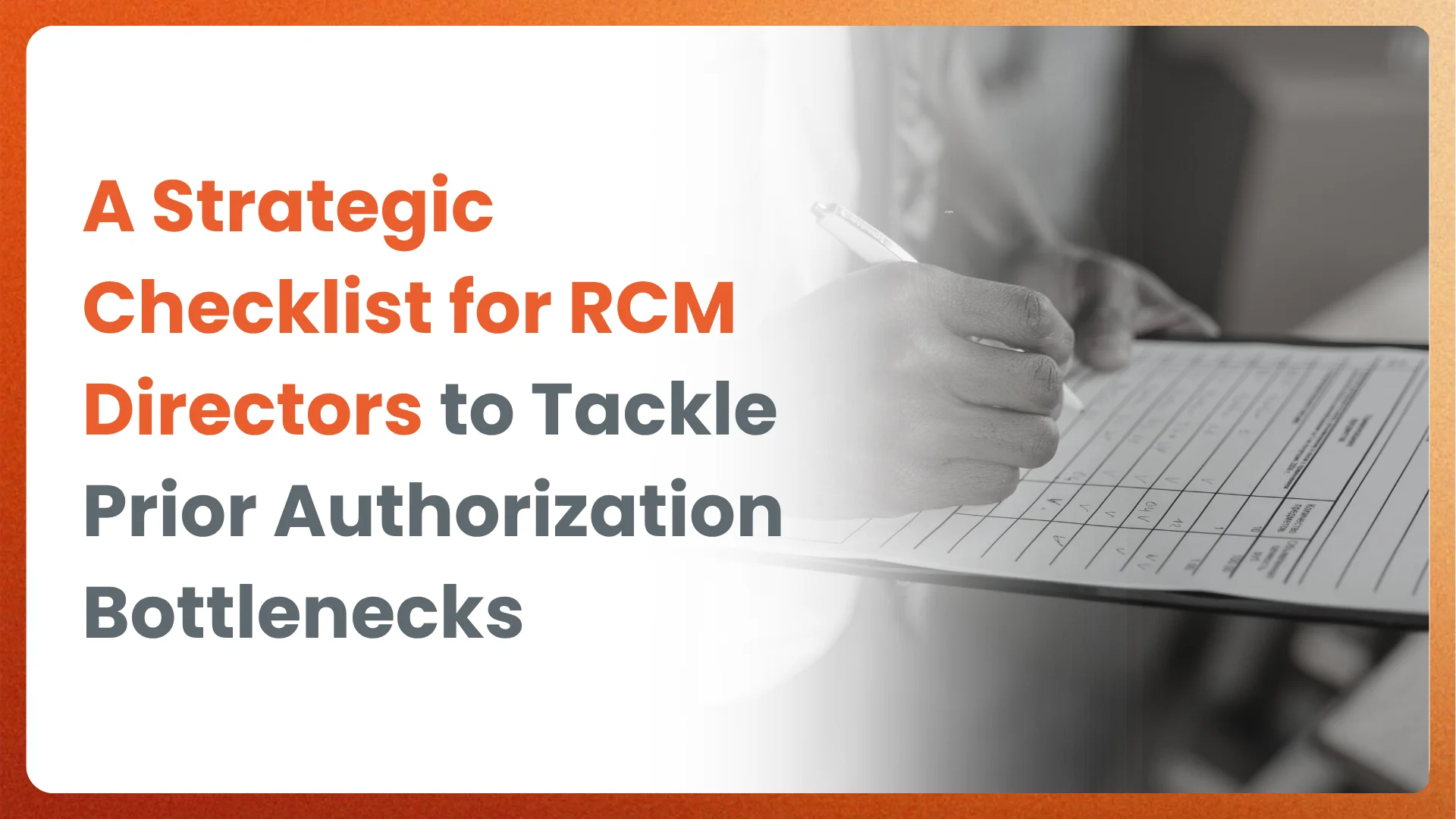 Prior Authorization Checklist for RCM Directors in 2026