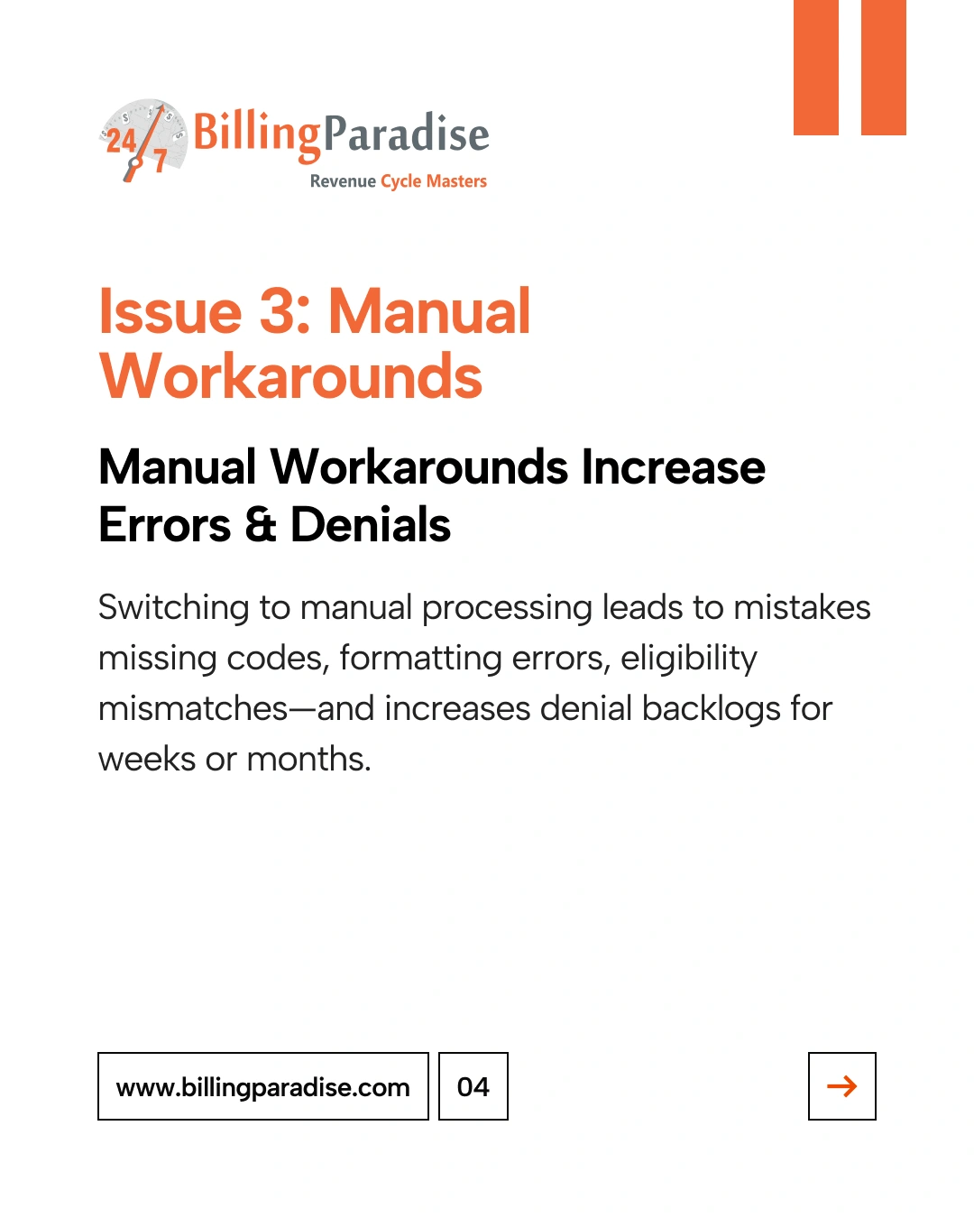 manual workarounds