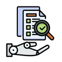 Illustration showcasing robotic process automation (RPA) technology for fast and accurate patient eligibility verification