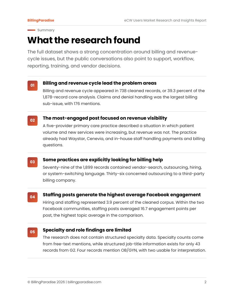 Preview of the report page: Key findings